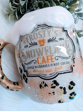 14oz Snowflake Cafe Coffee Mug Stainless steel finished Tumbler