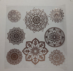 #119 Metallic  and Shattered Mandalas