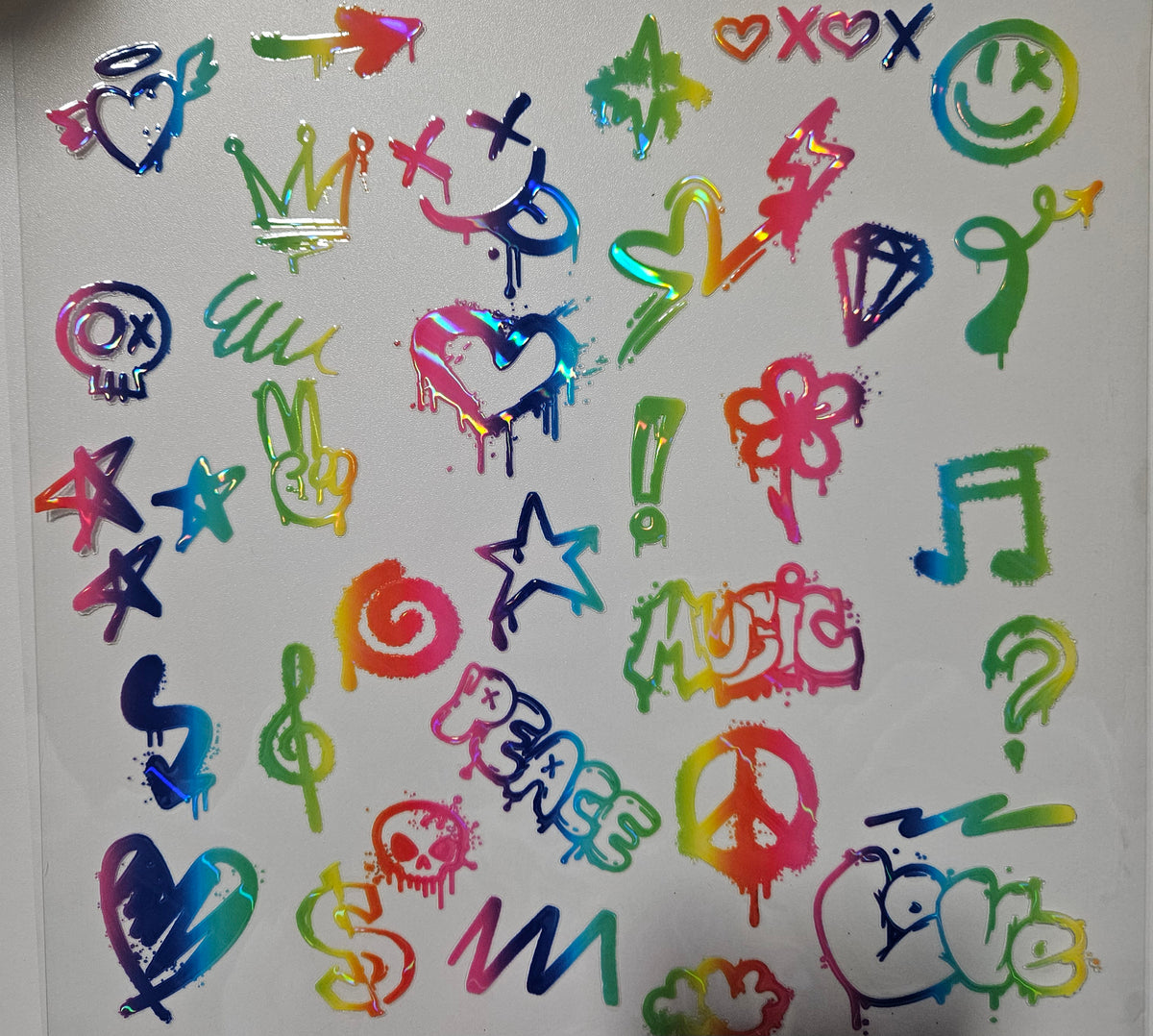 #151 Metallic Graffiti Elements