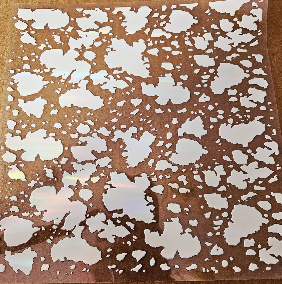 #32 Metallic UV DTF-Cow Spots- available in Gold, Silver, Holo Black, Holo Teal, Holo Pink and holo white