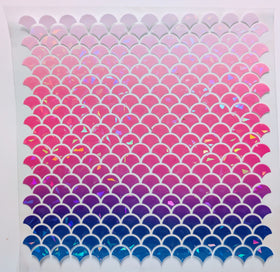 #123 Metallic and Holographic Mermaid scales and outlines  5 colors Options