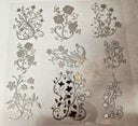 #37 Metallic UV DTF- Floral- available in Gold, Silver