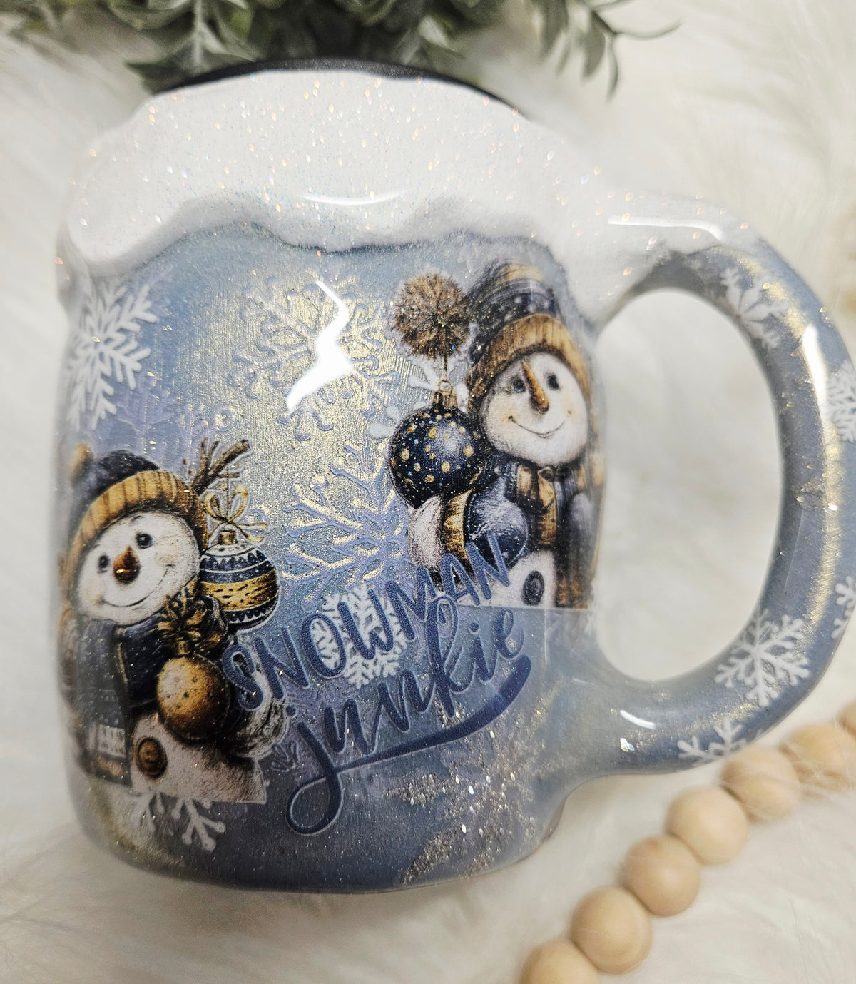 Blue snowman Stainless Coffee Mug