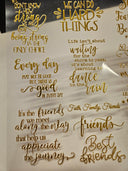 #14 Metallic UV DTF-Inspirational- available in Gold and Silver