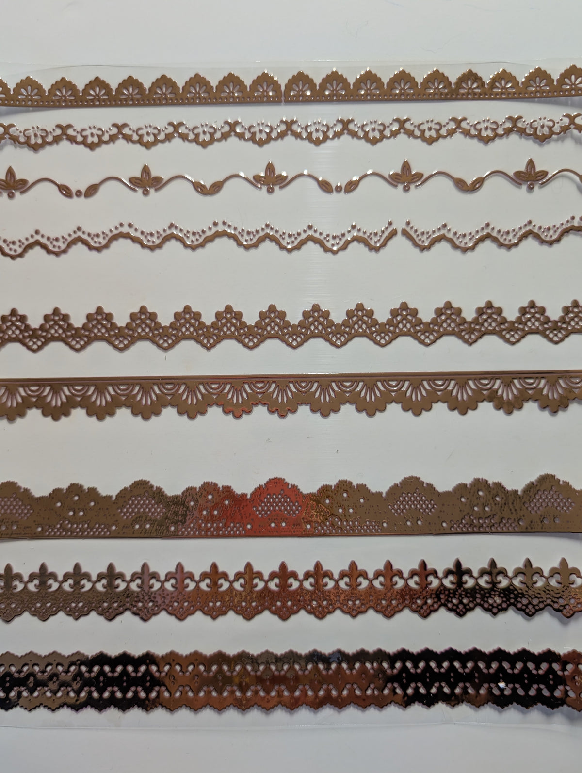 #127 Metallic and Holographic Lace Borders 3 color options