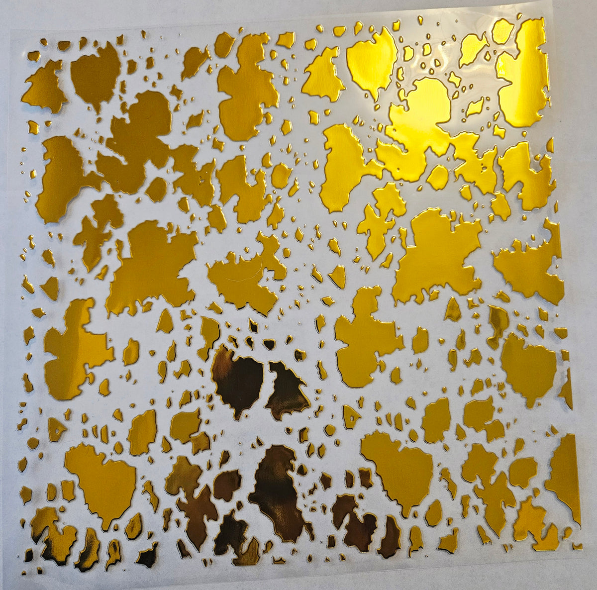 #32 Metallic UV DTF-Cow Spots- available in Gold, Silver, Holo Black, Holo Teal, Holo Pink and holo white