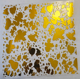#32 Metallic UV DTF-Cow Spots- available in Gold, Silver, Holo Black, Holo Teal, Holo Pink and holo white