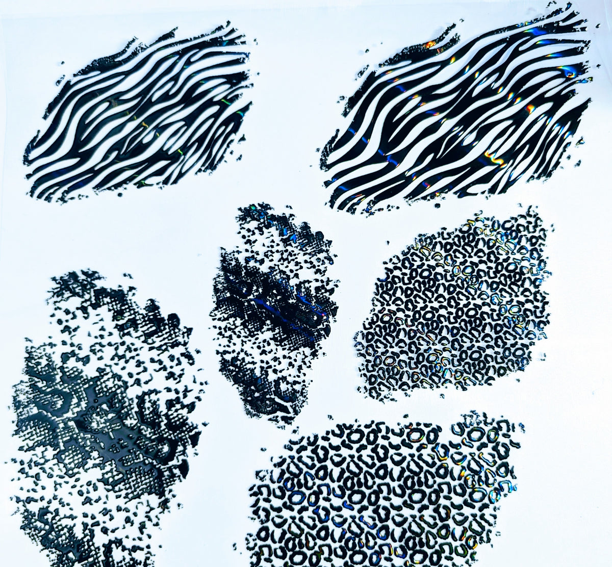 #139 Metallic Leopard and Zebra patches