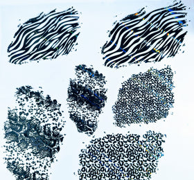 #139 Metallic Leopard and Zebra patches