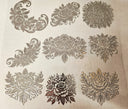 #42 Metallic UV DTF- Floral- available in Gold, Silver