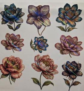 #114 Steampunk Floral holographic