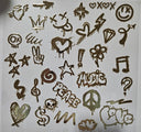 #151 Metallic Graffiti Elements