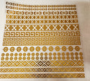 #46 Metallic UV DTF-Aztec Borders- available in Gold, Silver