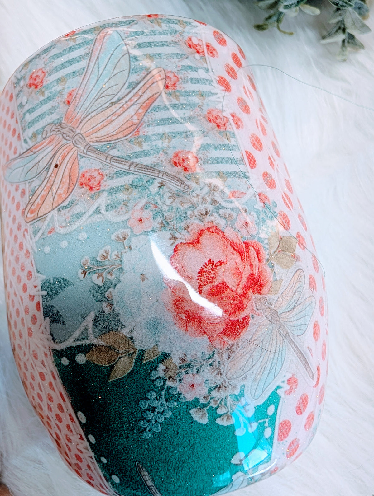 10oz Whisper words of wisdom let it be- dragonfly wine Stainless steel finished Tumbler