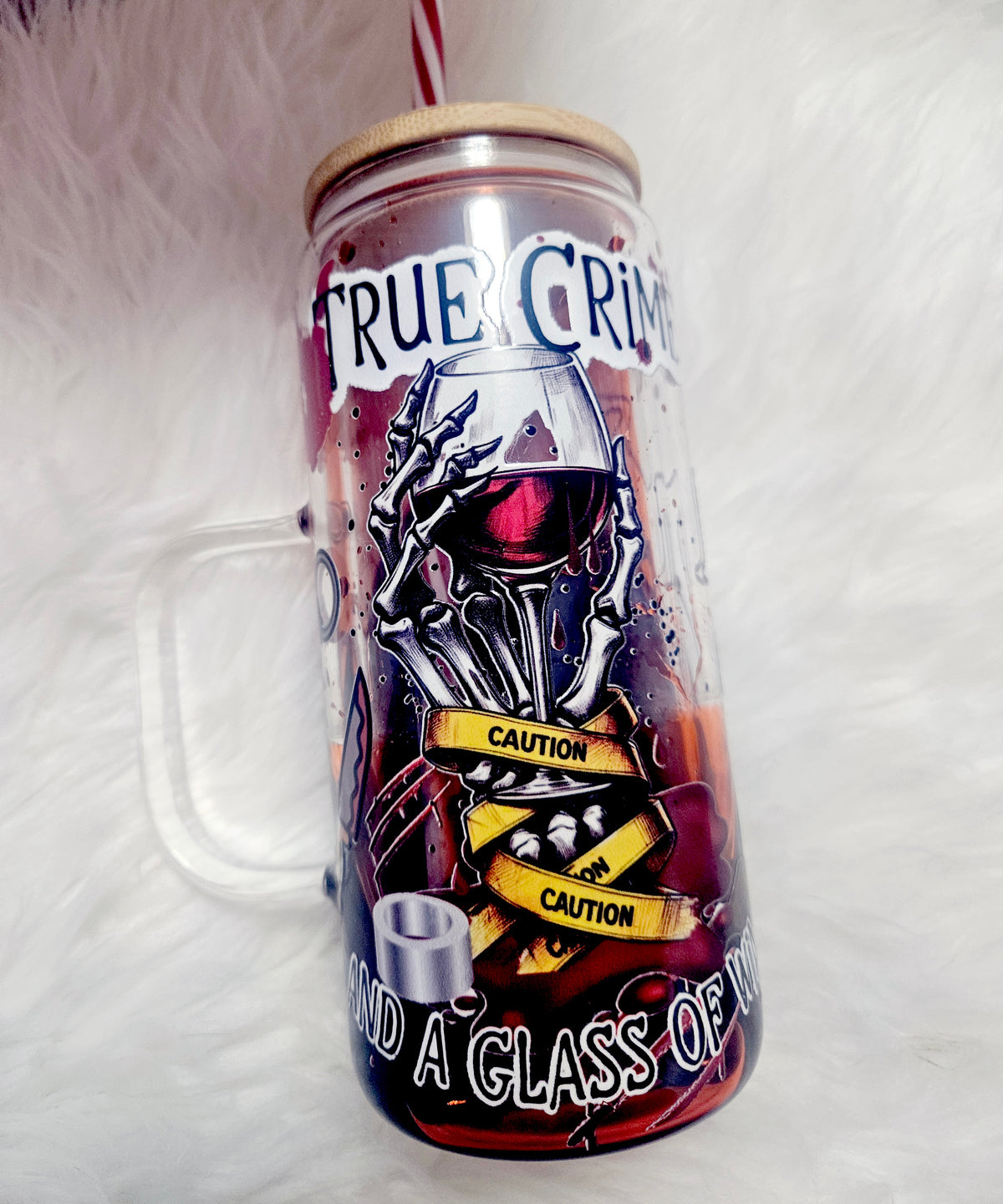 True Crime Snow Globe Blood drip Libbey