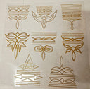 #43 Metallic UV DTF- Boot Stitches- available in Gold, Silver