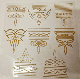 #43 Metallic UV DTF- Boot Stitches- available in Gold, Silver