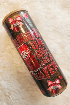Dr. Pepper Snow Globe 20oz glass Libbey