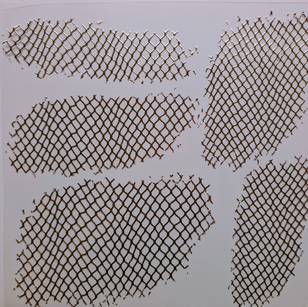 #128 Metallic fishnet patches 3 color options