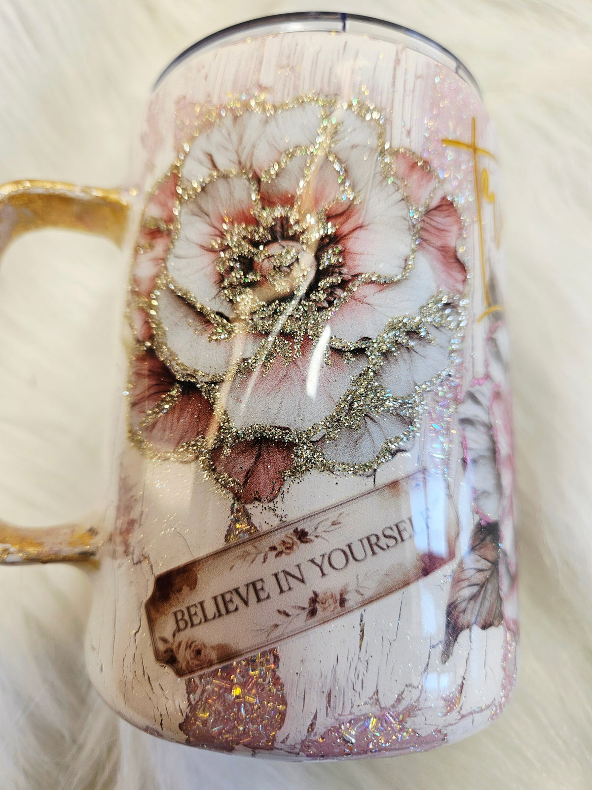 16oz Floral Coffee Mug Stainless steel finished Tumbler