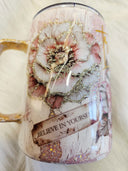 16oz Floral Coffee Mug Stainless steel finished Tumbler