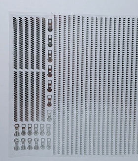 #122 Metallic Zippers 5 colors