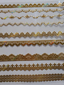 #127 Metallic and Holographic Lace Borders 3 color options