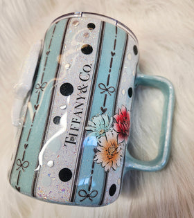 16oz Tiffany Bow Coffee Mug Stainless steel finished Tumbler