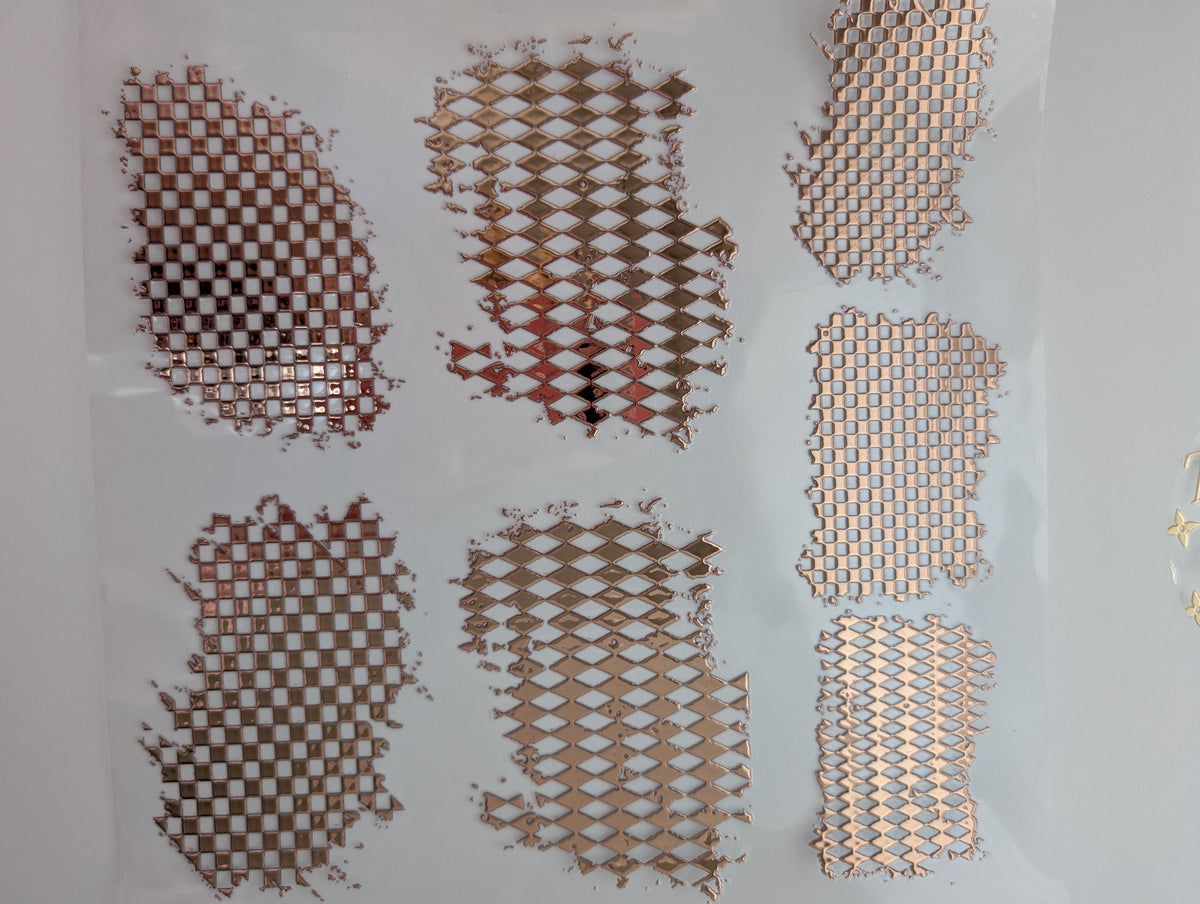 #147 Metallic Harlequin and Checker  patches