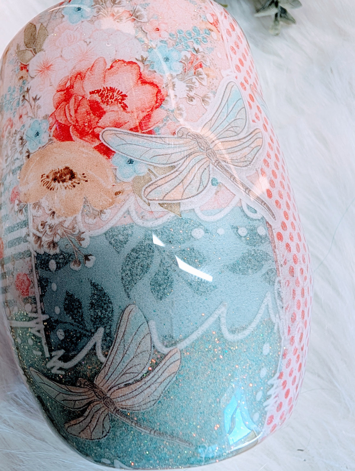 10oz Whisper words of wisdom let it be- dragonfly wine Stainless steel finished Tumbler