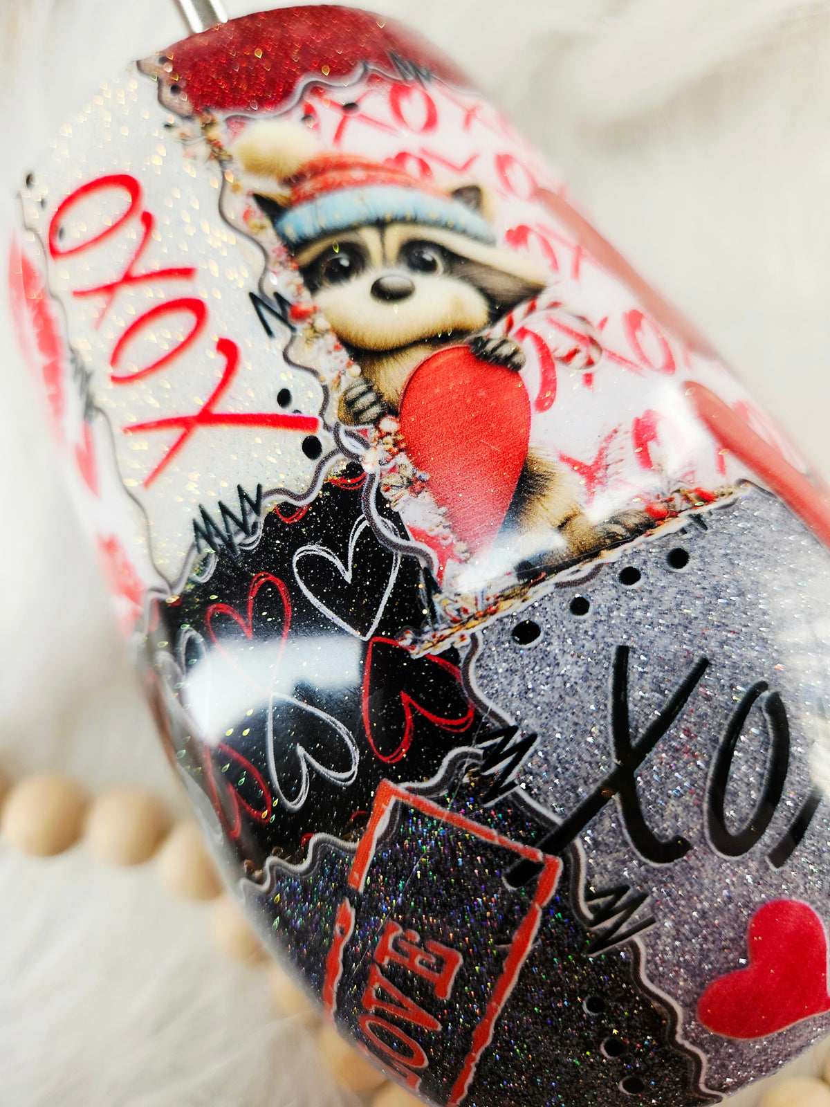 Love Patchwork 15oz wine wine tumbler