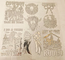 #45 Metallic UV DTF- Rodeo- available in Gold, Silver