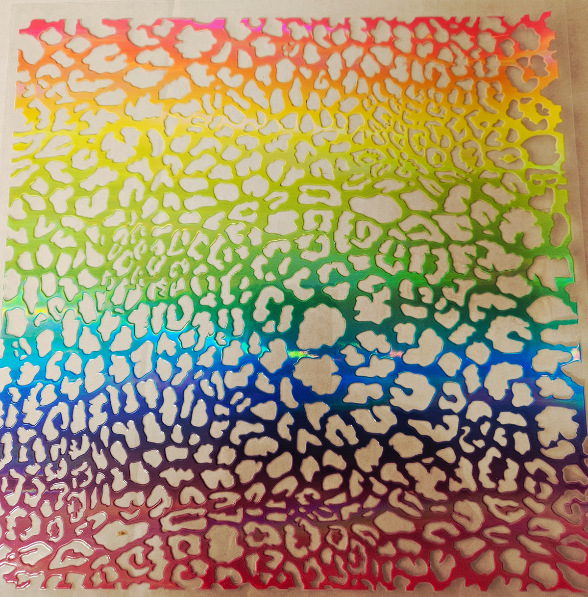 #51 Metallic UV DTF-Holo Rainbow Cow Print