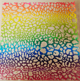 #51 Metallic UV DTF-Holo Rainbow Cow Print