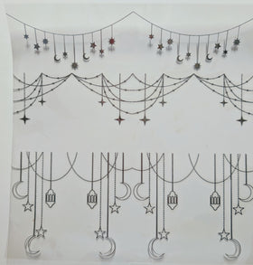 #124 Metallic and Holographic Celestial Garland  5 colors Options