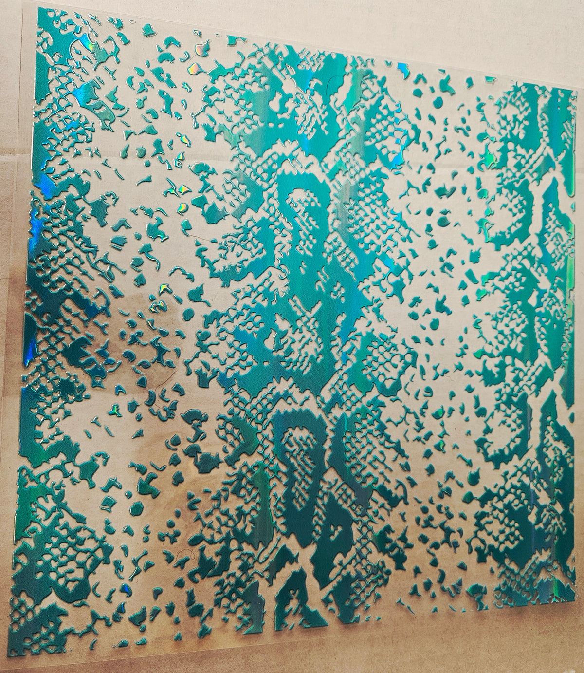 #49 Metallic UV DTF-Snakeskin- available in Holo Teal and Holo Pink