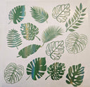 #31 Metallic UV DTF-Tropical Leaves- available in Gold and Holo Green