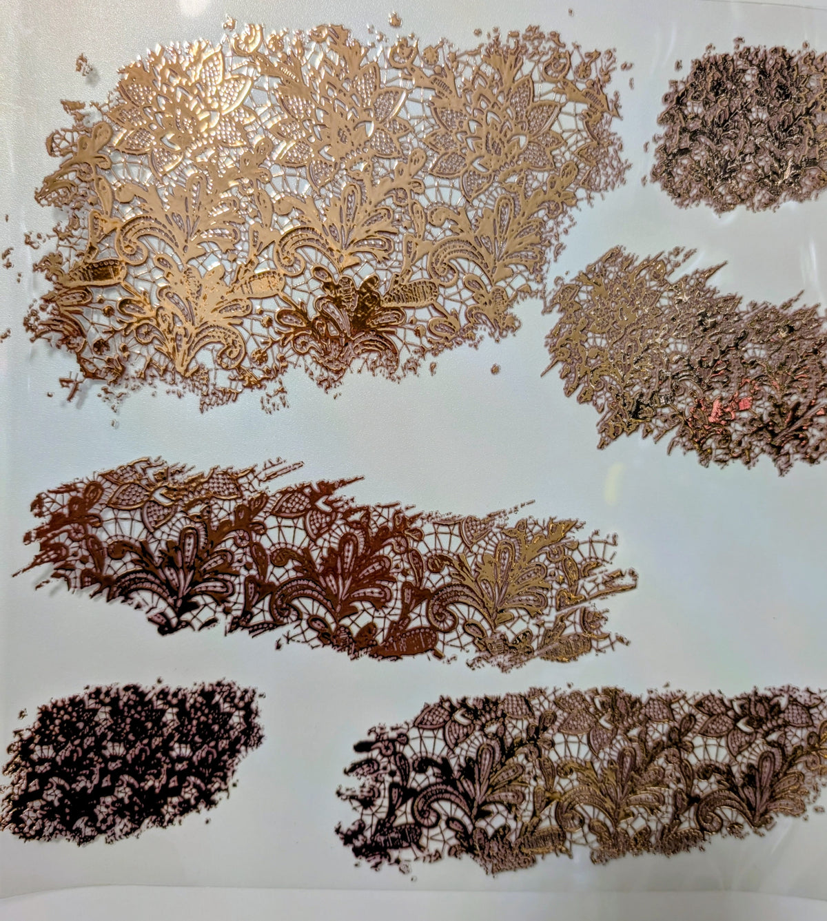 #138 Metalllic Lace patches