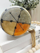 Highland Leopard Patchwork 14oz stainless coffee mug with lid