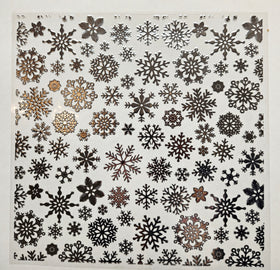 #58 Metallic Snowflakes UV DTF-- available in Holo Pink and Silver