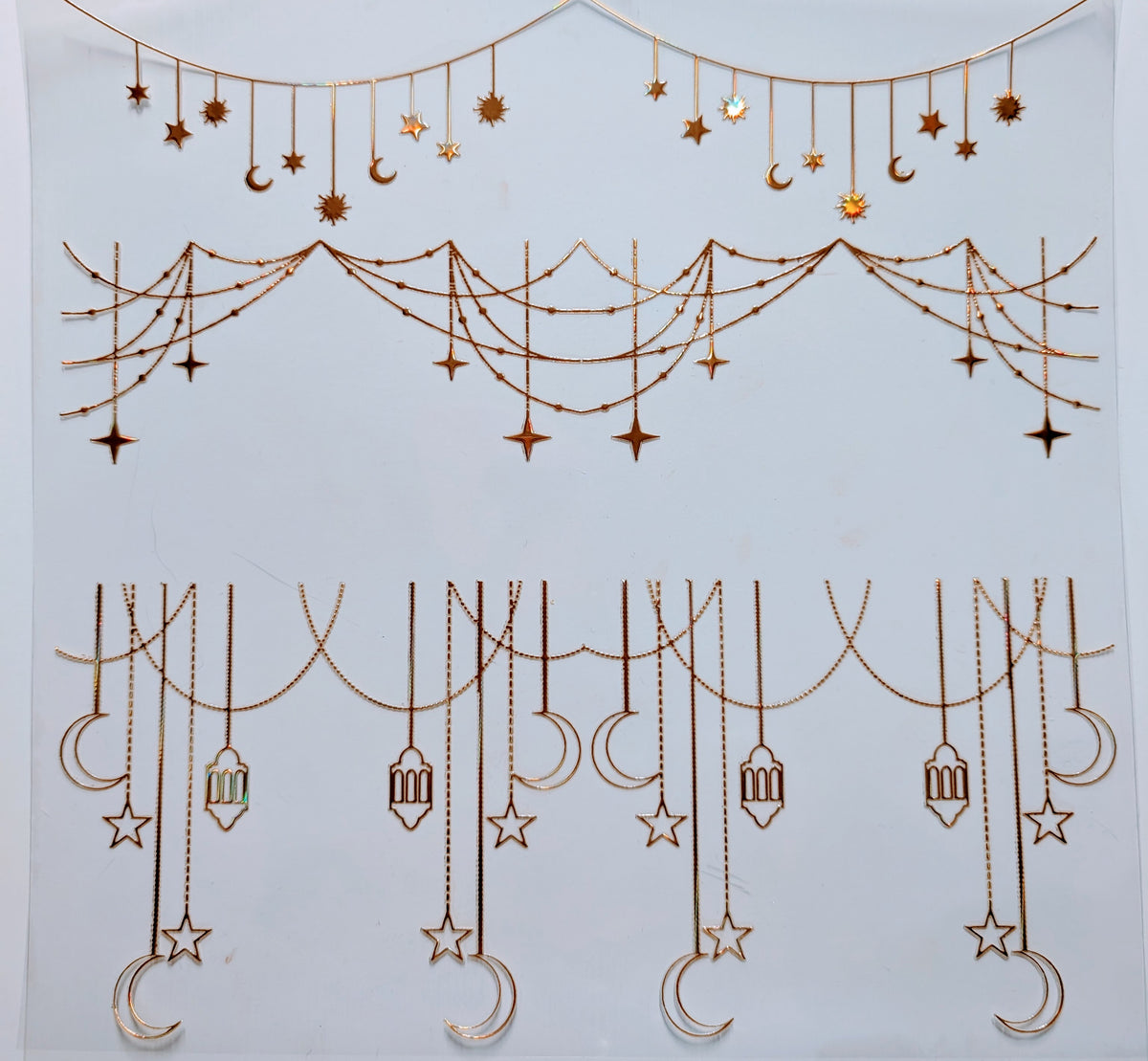 #124 Metallic and Holographic Celestial Garland  5 colors Options