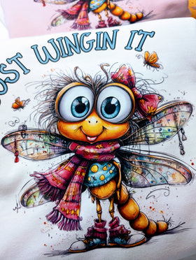 Just Wingin it Sweatshirt- Available in 4 colors and multiple sizes