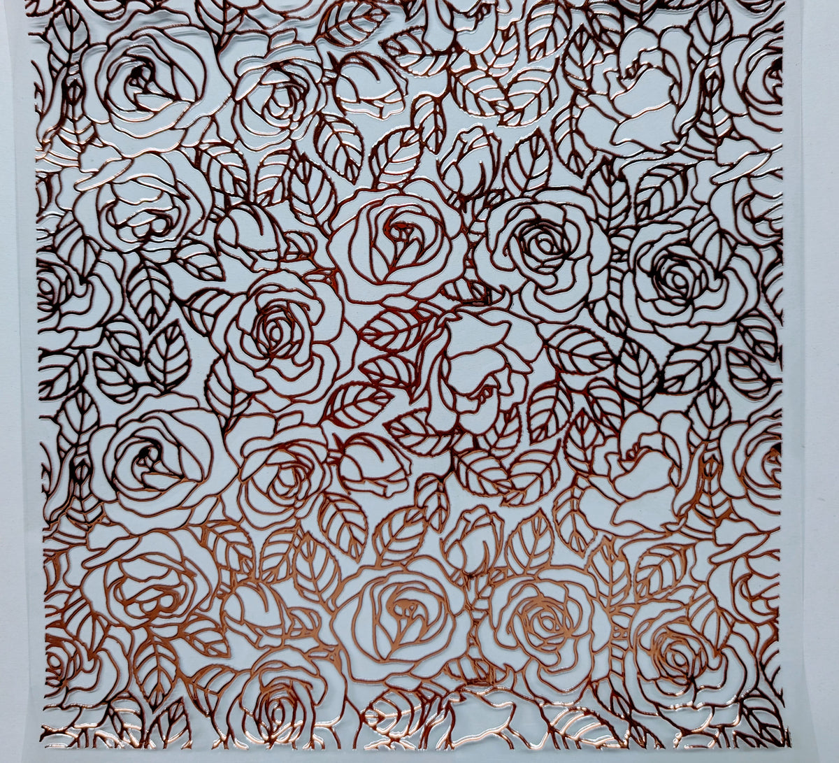 #12 Metallic UV DTF- Rose Outline- available in Gold and Silver