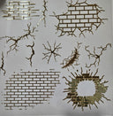 #151 Metallic Brick and Cracks