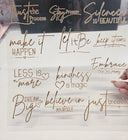 #5 Metallic UV DTF- Trust the process- available in Gold and Silver