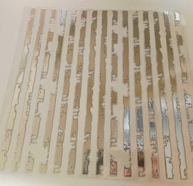 #8 Metallic UV DTF- Distressed Stripes- available in Gold and Silver
