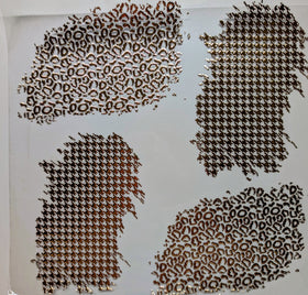 #142 Metallic Houndstooth and Leopard  patches