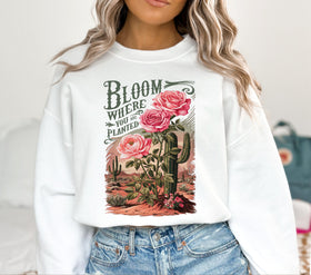 Bloom where you are planted cactus DTF Transfers