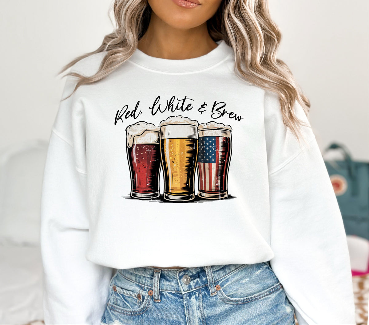 Red white and brew DTF Transfers