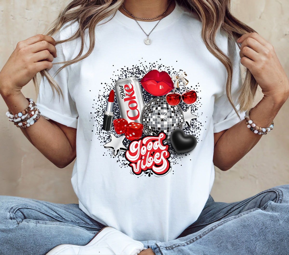 Good Vibes Diet Coke DTF Transfers